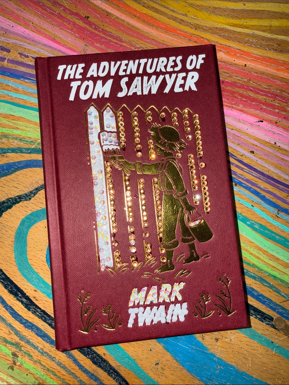 HANDMADE RHINESTONE COVER The Adventures of Tom Sawyer by Mark Twain